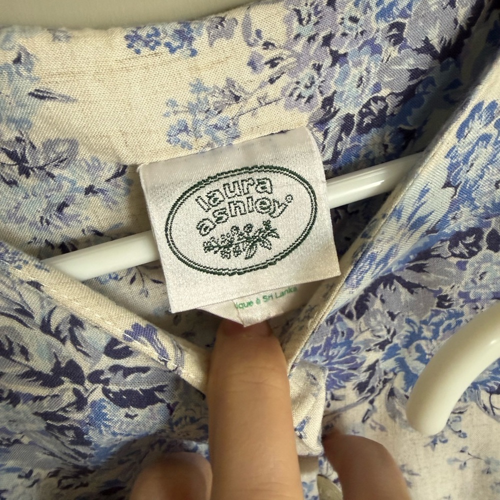 Laura Ashley Blue and White Floral Maxi Dress - Picture 2 of 3